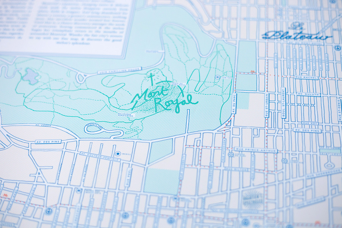 cartography Montreal Plan map