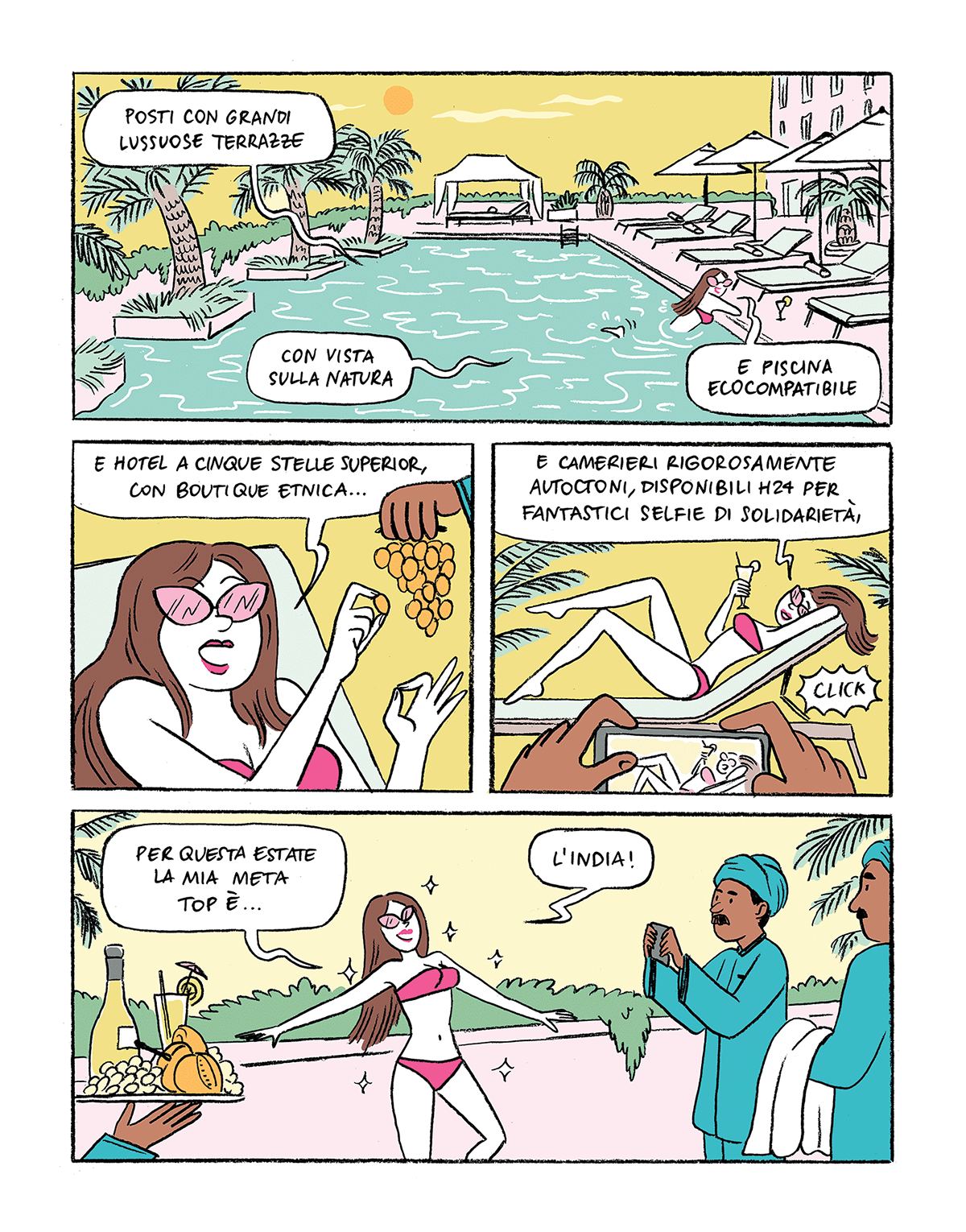 comics holidays satire irony tourism Ethical Paradox