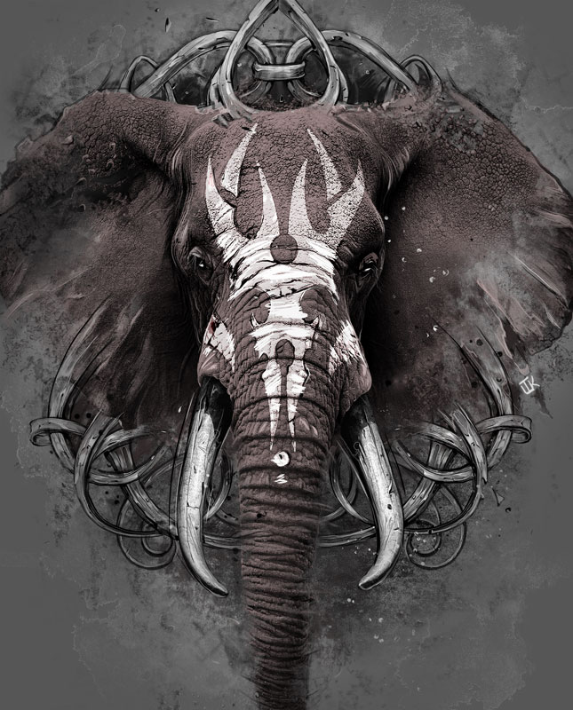 t-shirt elephant wisdom print savage wild