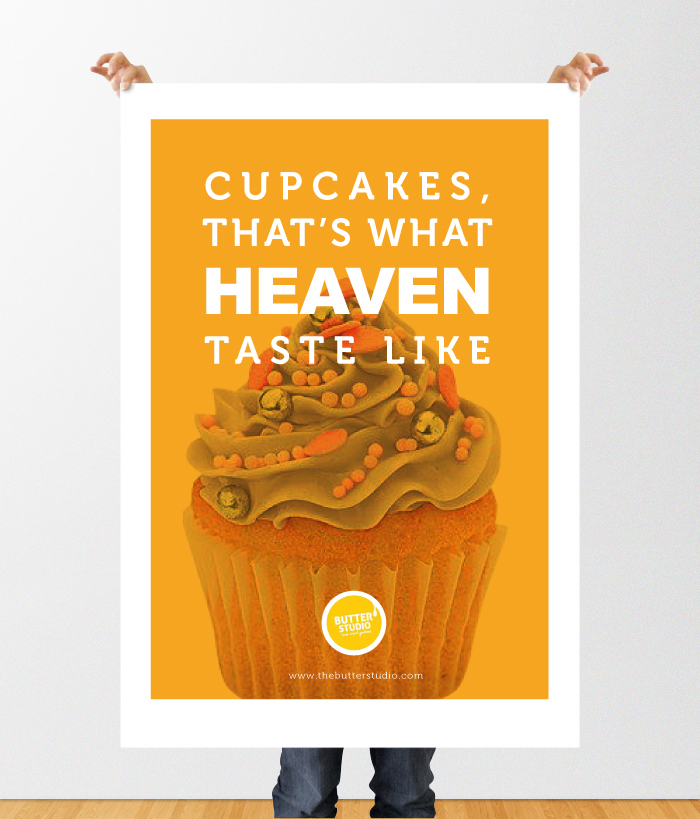 Butter Studio brand cafe singapore posters cupcakes design menu namecard