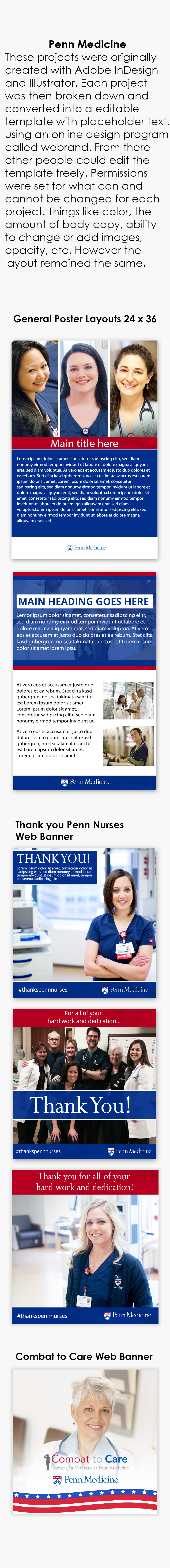 penn Penn Medicine graphic design  webrand Layout Design Adobe InDesign