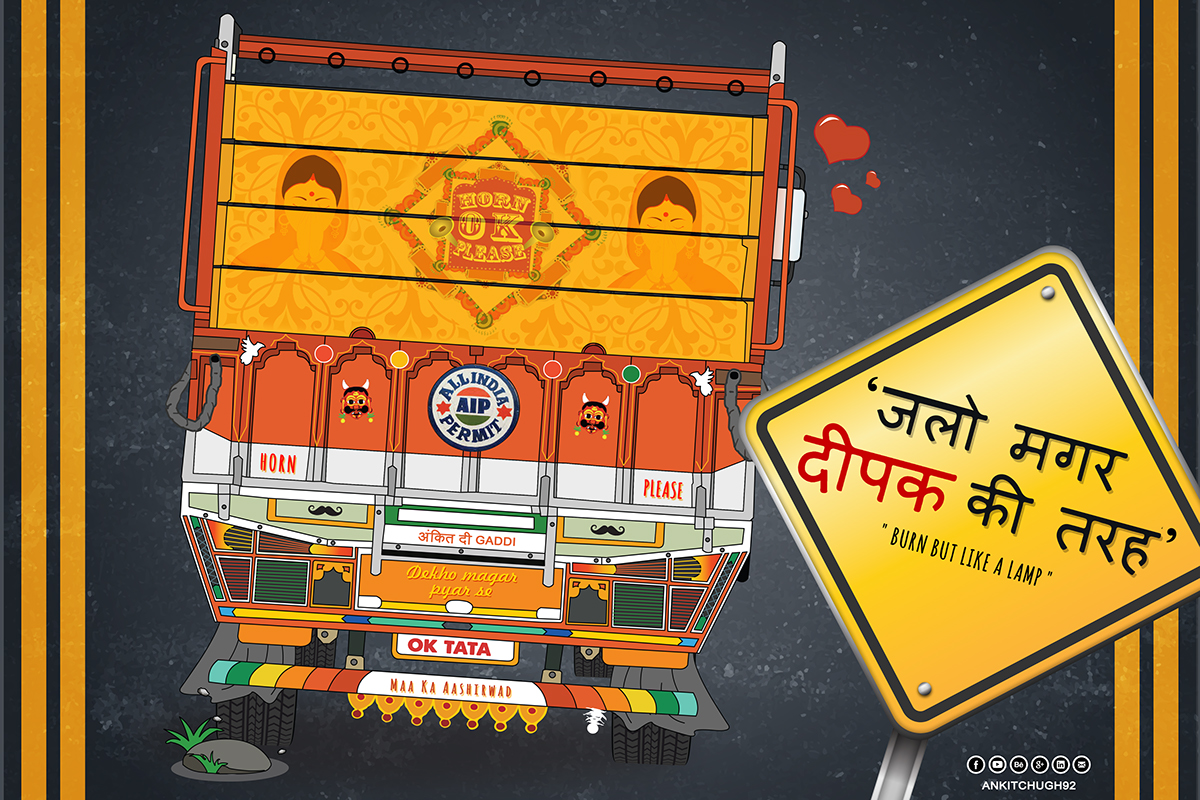 bookmarks posters graphics Truck art truckart indian Horn please hornplease