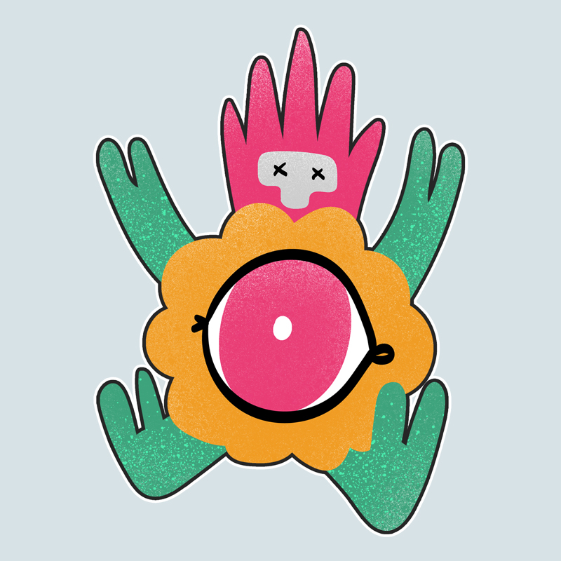 stickers monsters creepy cute eye eyeball emotions emoticons print