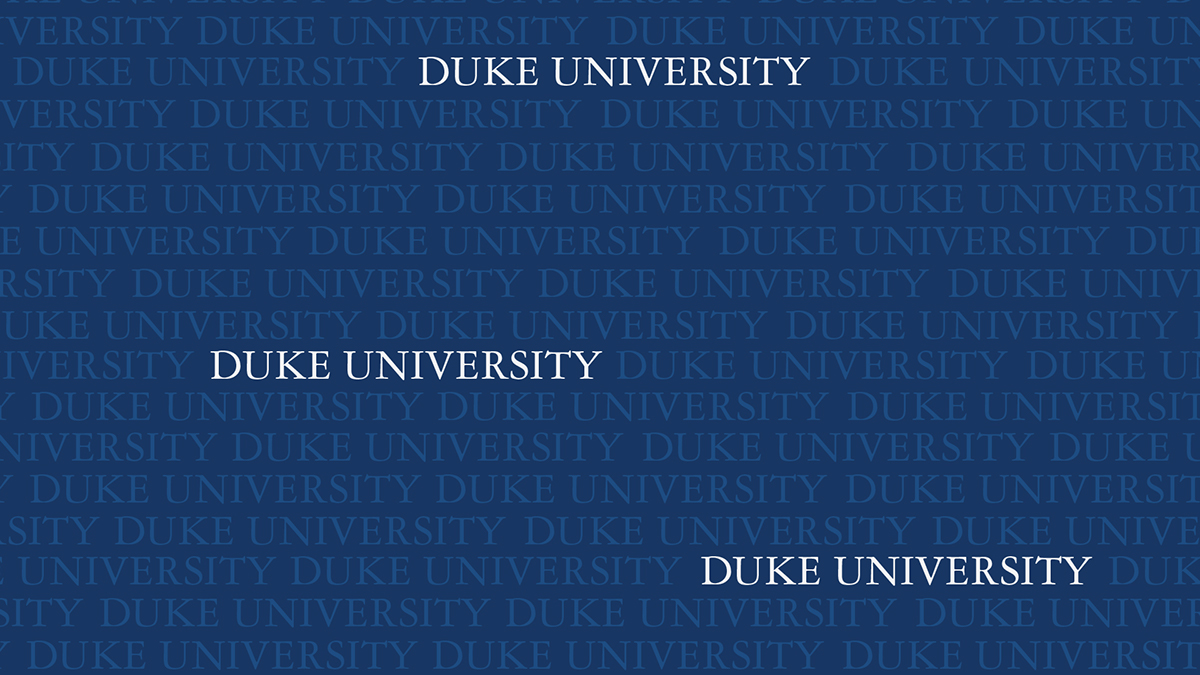 Duke University graphic design  branding  backdrop