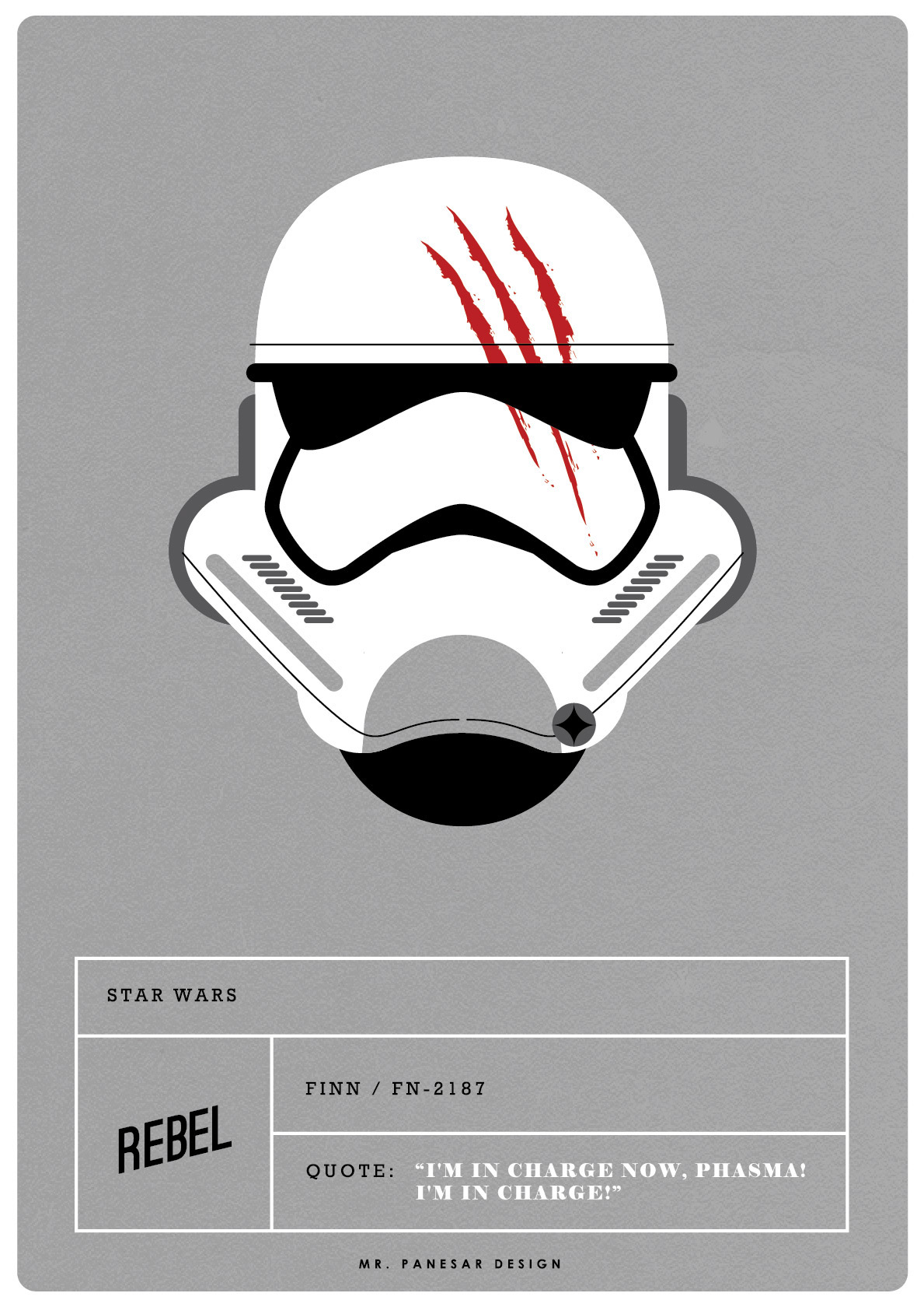 star wars darth vader luke skywalker BB-8 R2D2 C3P0 stormtrooper captain phasma minimal movie poster Digital Art 