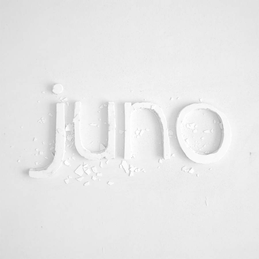 plaster serge haelterman juno birth announcement White letters 3D Type Cracks broken