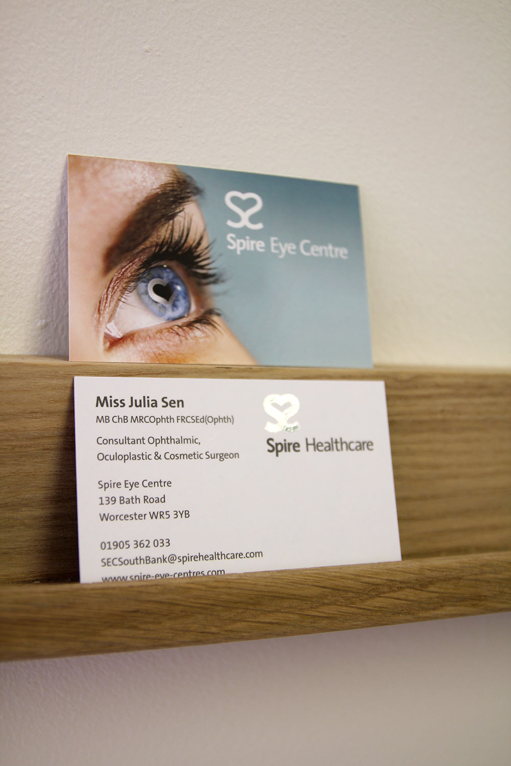 spire south bank Spire Healthcare eye centre eye photoshop adobe business card