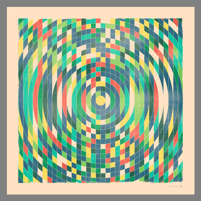 geometry geometric Retro grunge prints