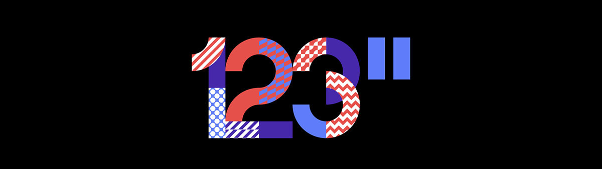 pattern typography   numbers animated identity logo monospaced google