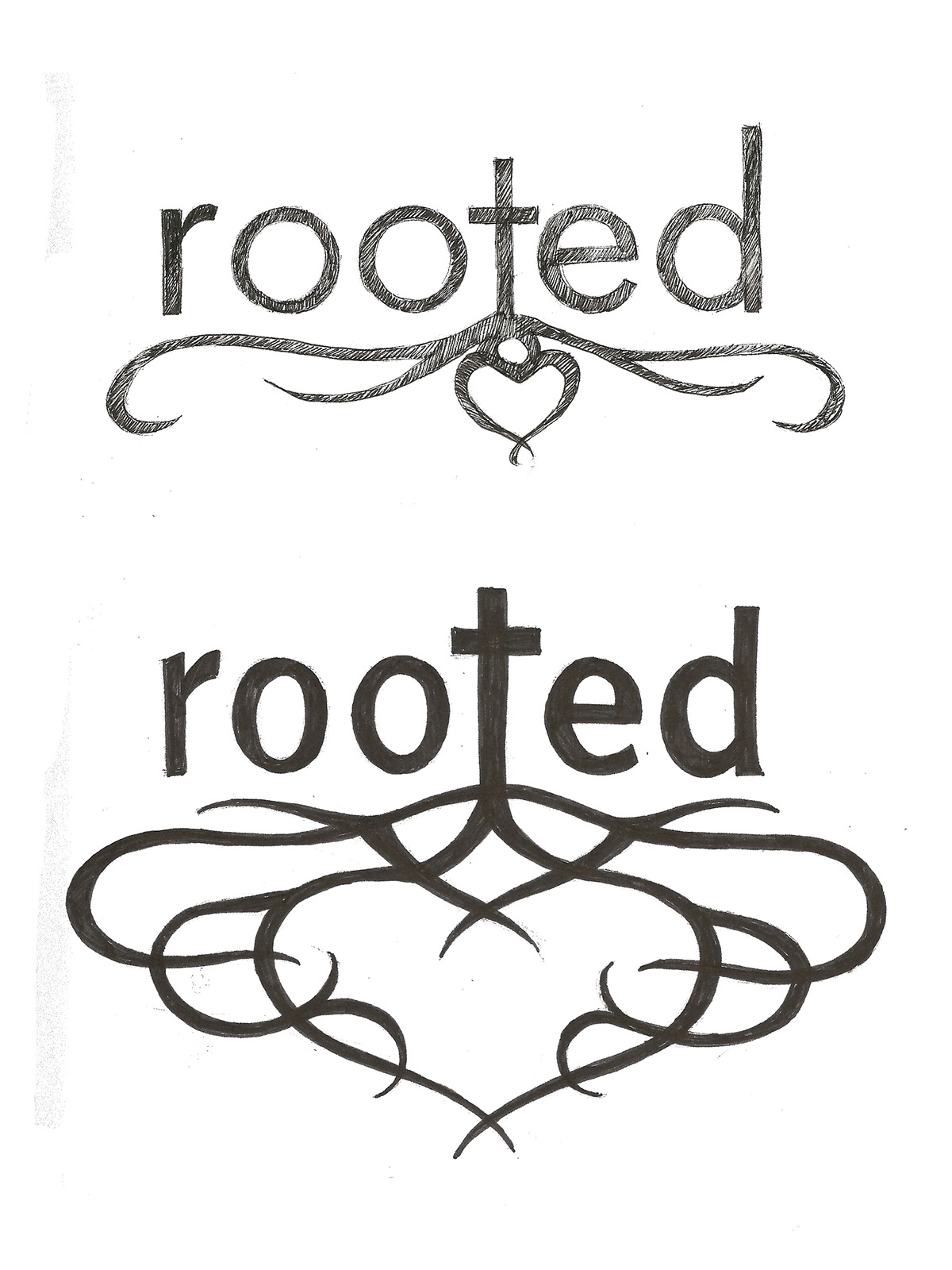 Retreat logo Rooted rooted logo