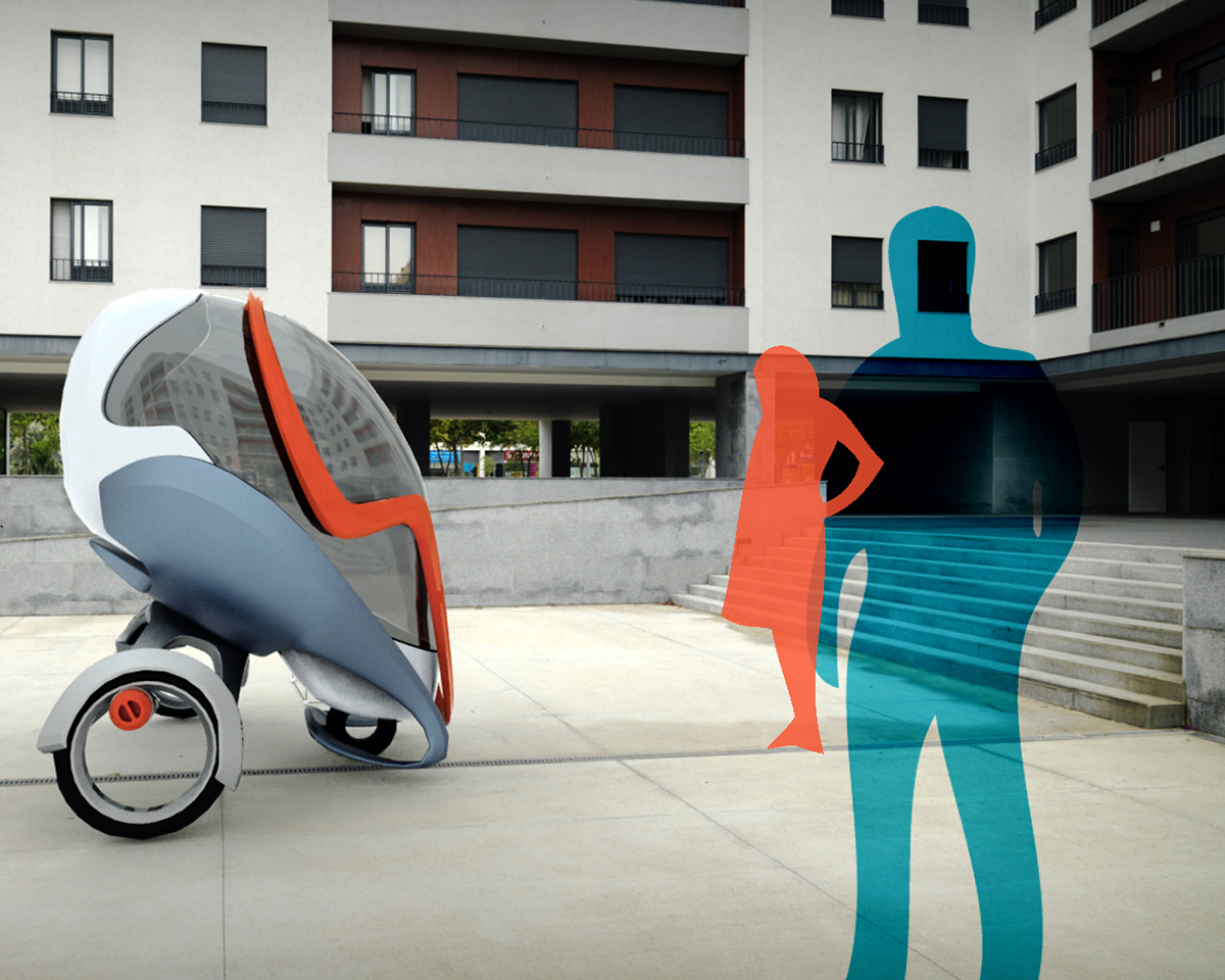 concept Vehicle mobility Alternativevehicle car future futurecar invertedpendulum two-wheeled electricvehicle electric Render Renderings photorealism