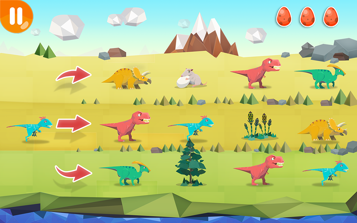 Low Poly Dinosaur 2D 3D background