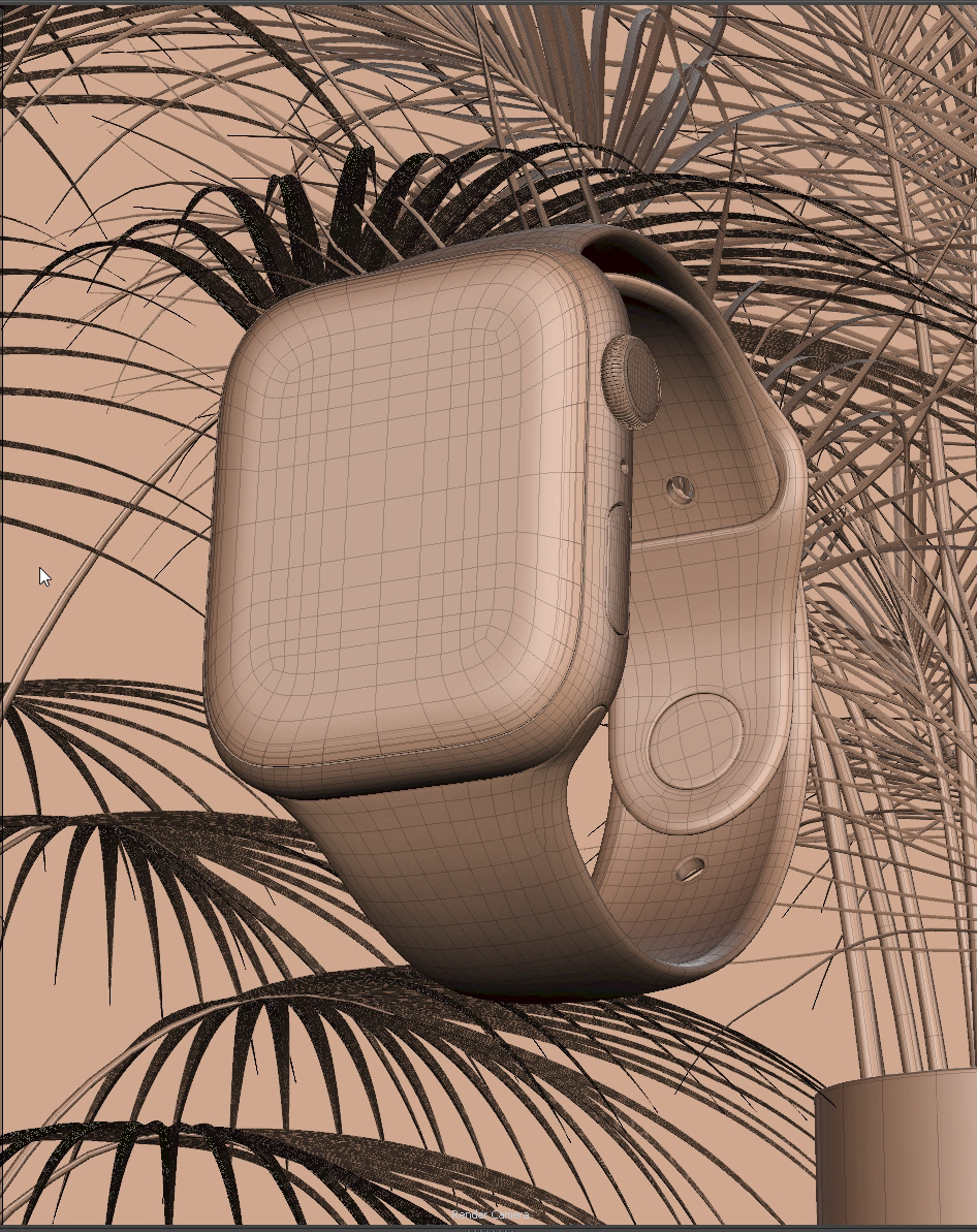 3D apple digital illustration modo octane Product Photography Render watch