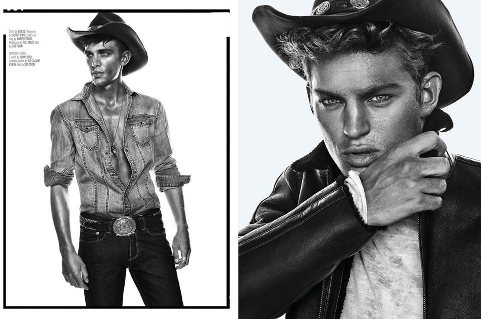models modelling studio male shooting Outfits agency story cowboy editorial