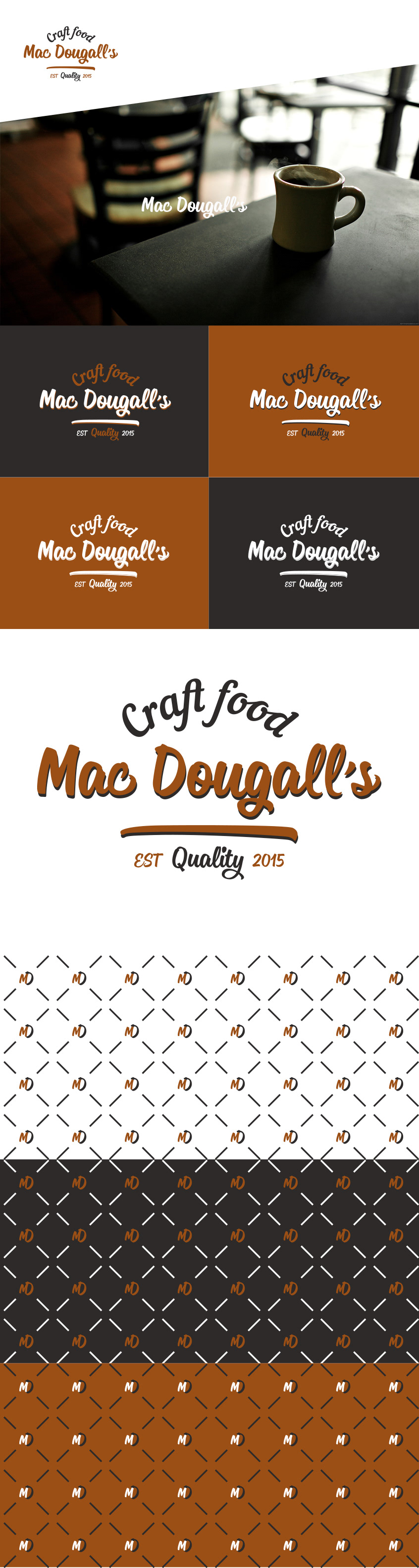 Mac Dougall's logo Logotype pattern Food  craft Fast food pac