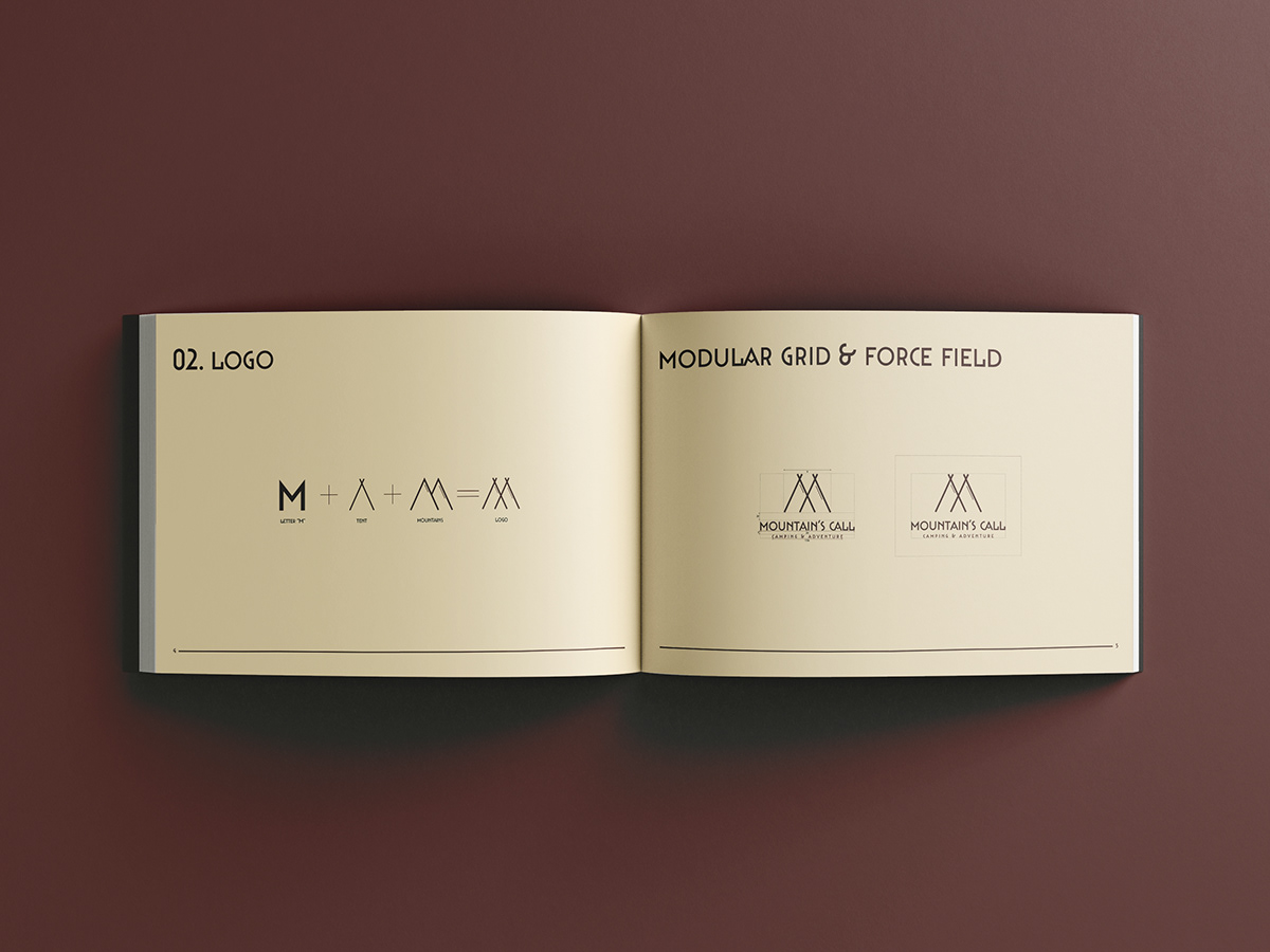 book brand brandbook field force grid identity Layout logo size