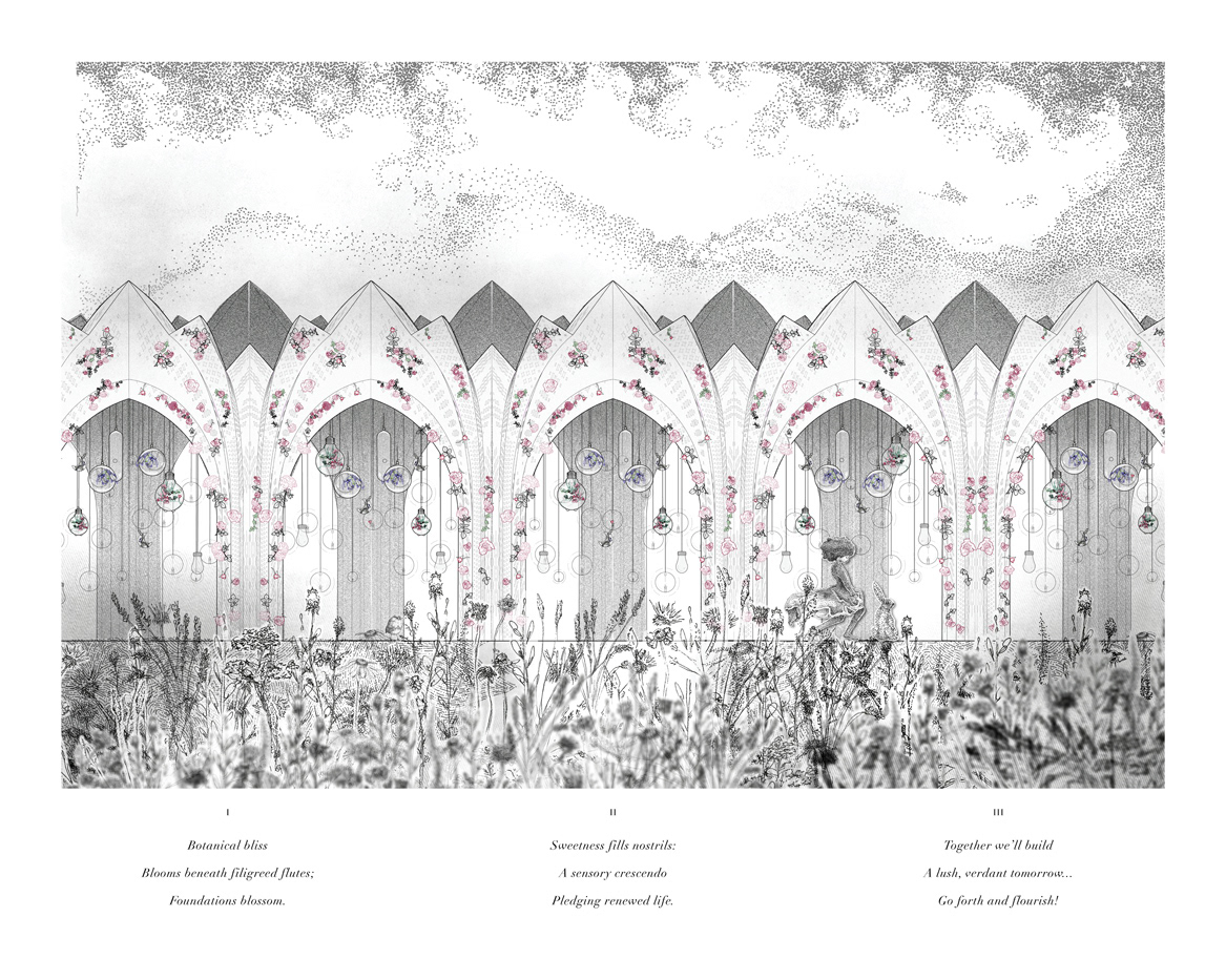 royal academy architecture Sustainability narrative giclee print Summer exhibition Art Exhibition drawing whilst black