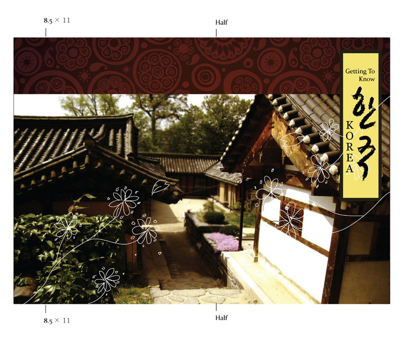 Korean Calligraphy cover design brochure design