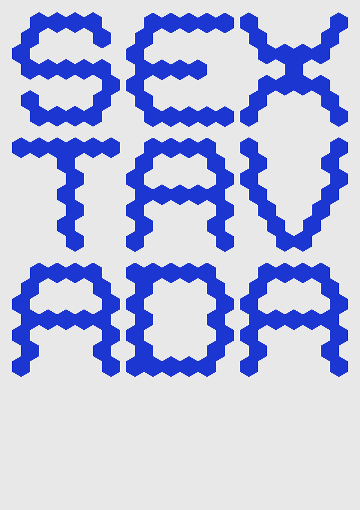 Adobe Portfolio graphic design  hexagon monospace type Typeface typography   visual identity