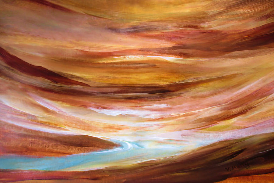art abstract Paintings oil acrylics textures Landscape waterscape Nature organic Original valzart