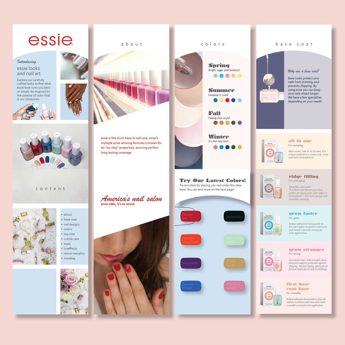 interactive ESSIE Booklet brand book