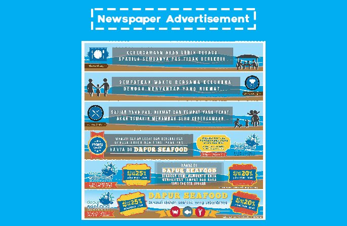 Promotion newspaper advertisement restaurant promotion vector ad Media Promotion print ad