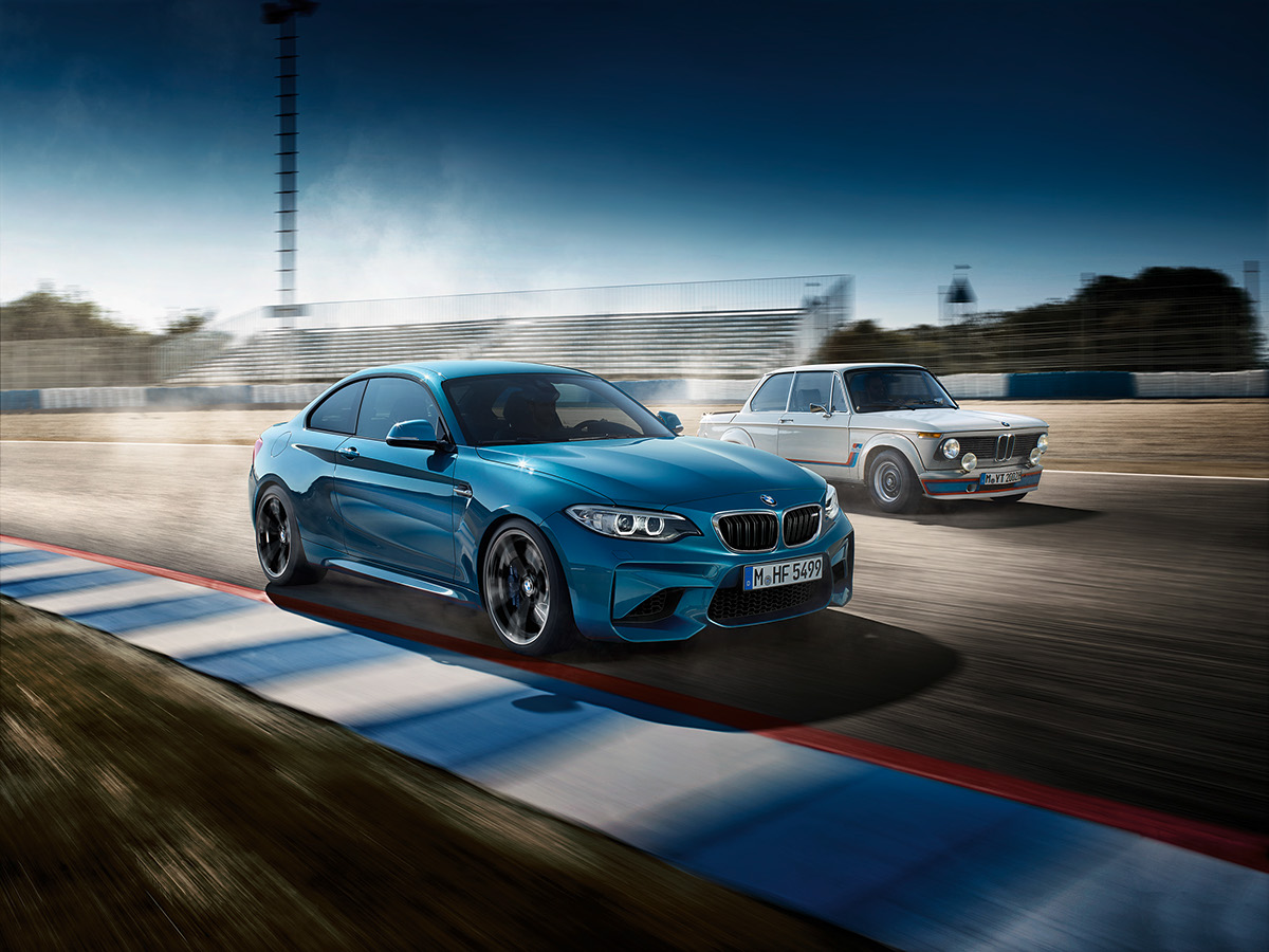 BMW postproduction photoshop M2 Racing Performance speed