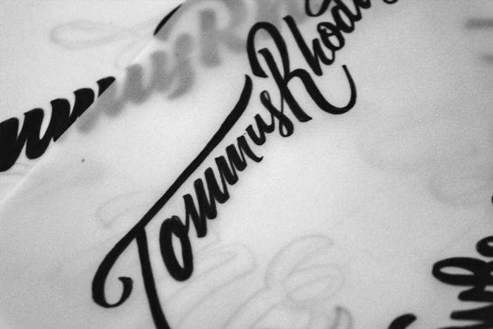 Custom hand lettering Typeface type logo brand identity Web developer brush