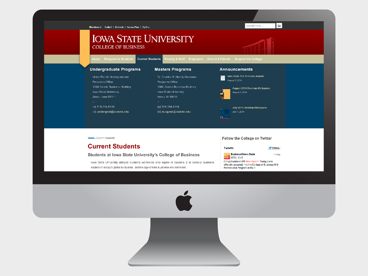Adobe Portfolio iowa state university College of Business