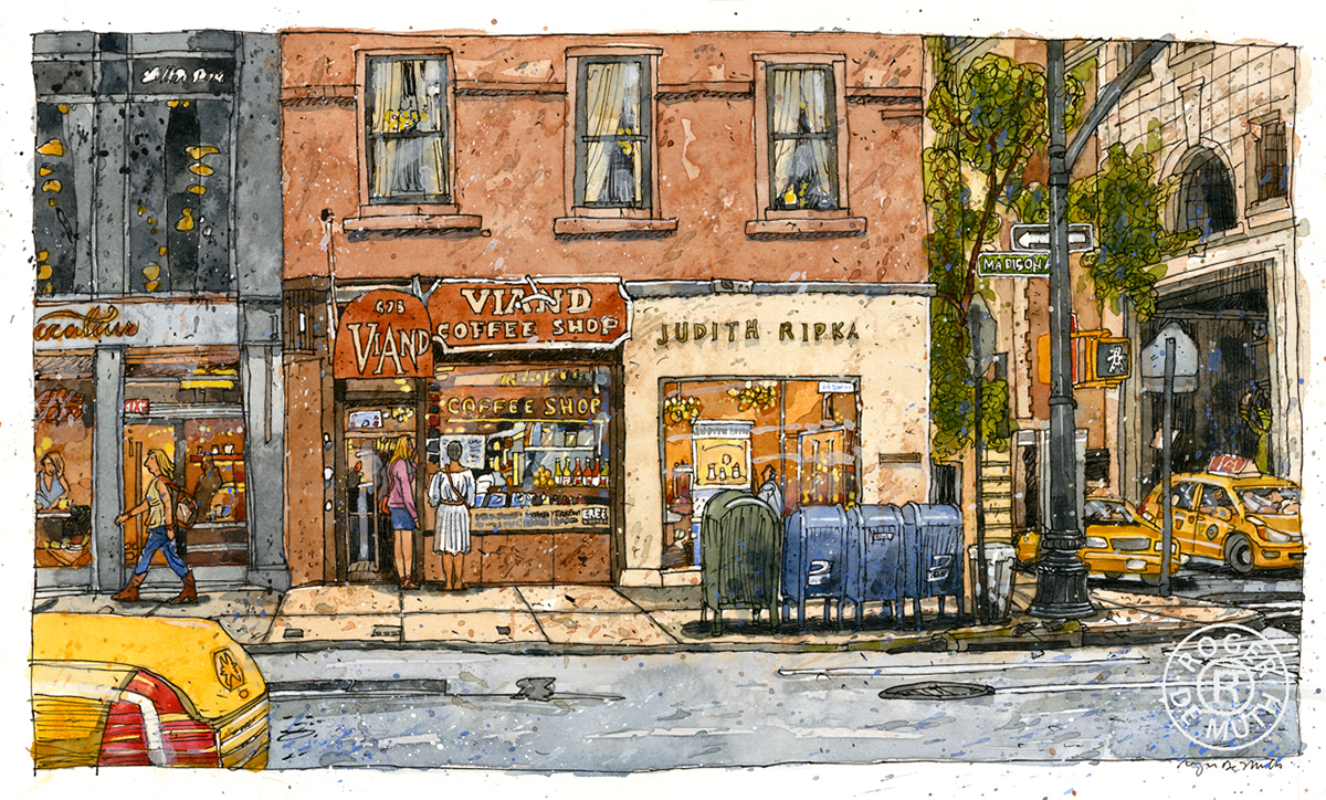 watercolors new york city Greene Street sketchbook Travel NY