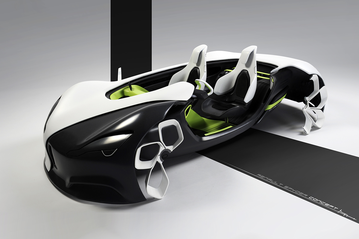 renault spyder concept student Project Pforzheim car design car sketch Claymodel scalemodel