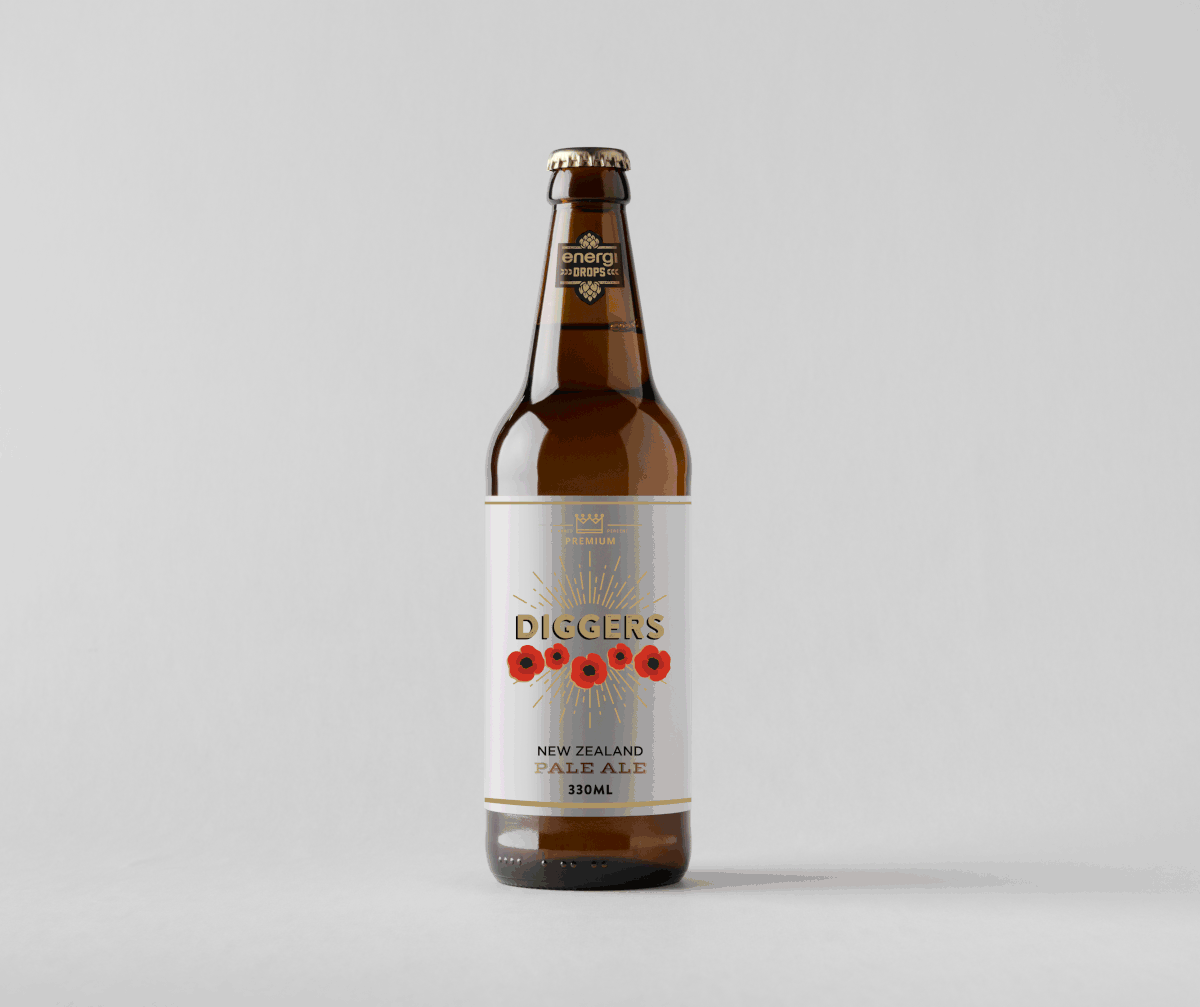 Anzac Day beer concept graphic design  pale ale