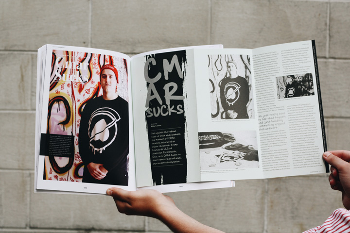 Layout print magazine type photo conceptual design postmodern grunge distortion