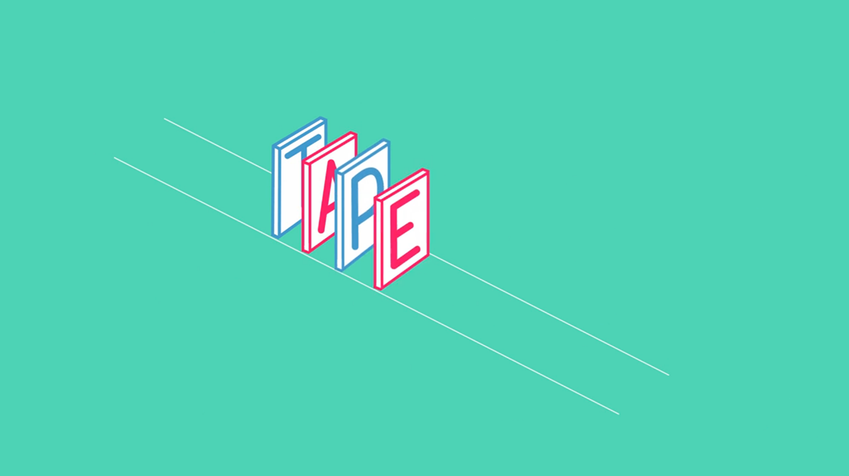 motiongraphics letters tape motion