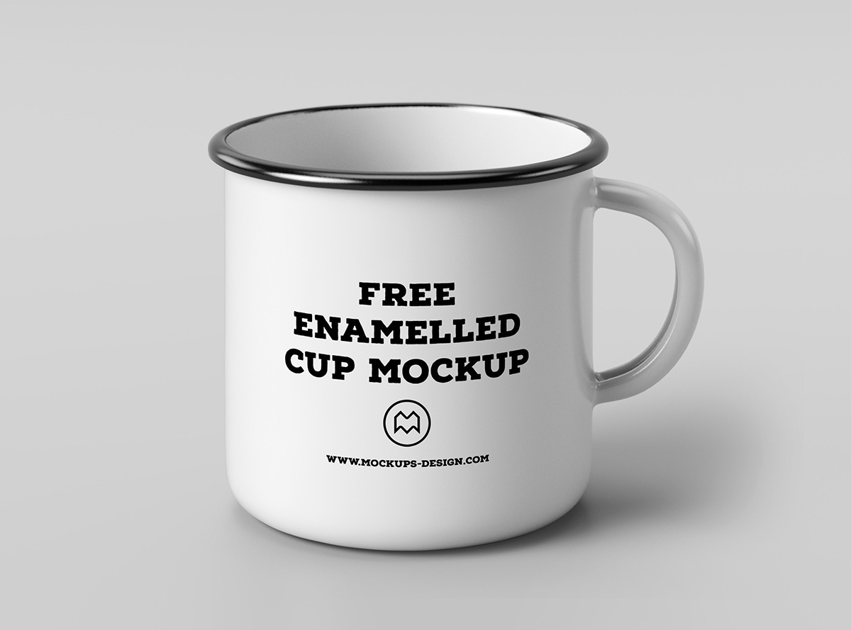 Mug  cup enamel Mockup psd photoshop drink