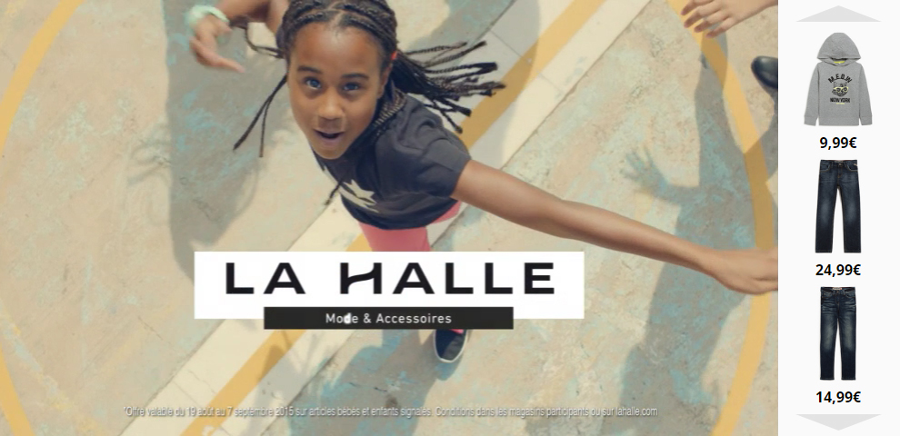Halle shoes Clothing clothings shop video interactive JavaScript player