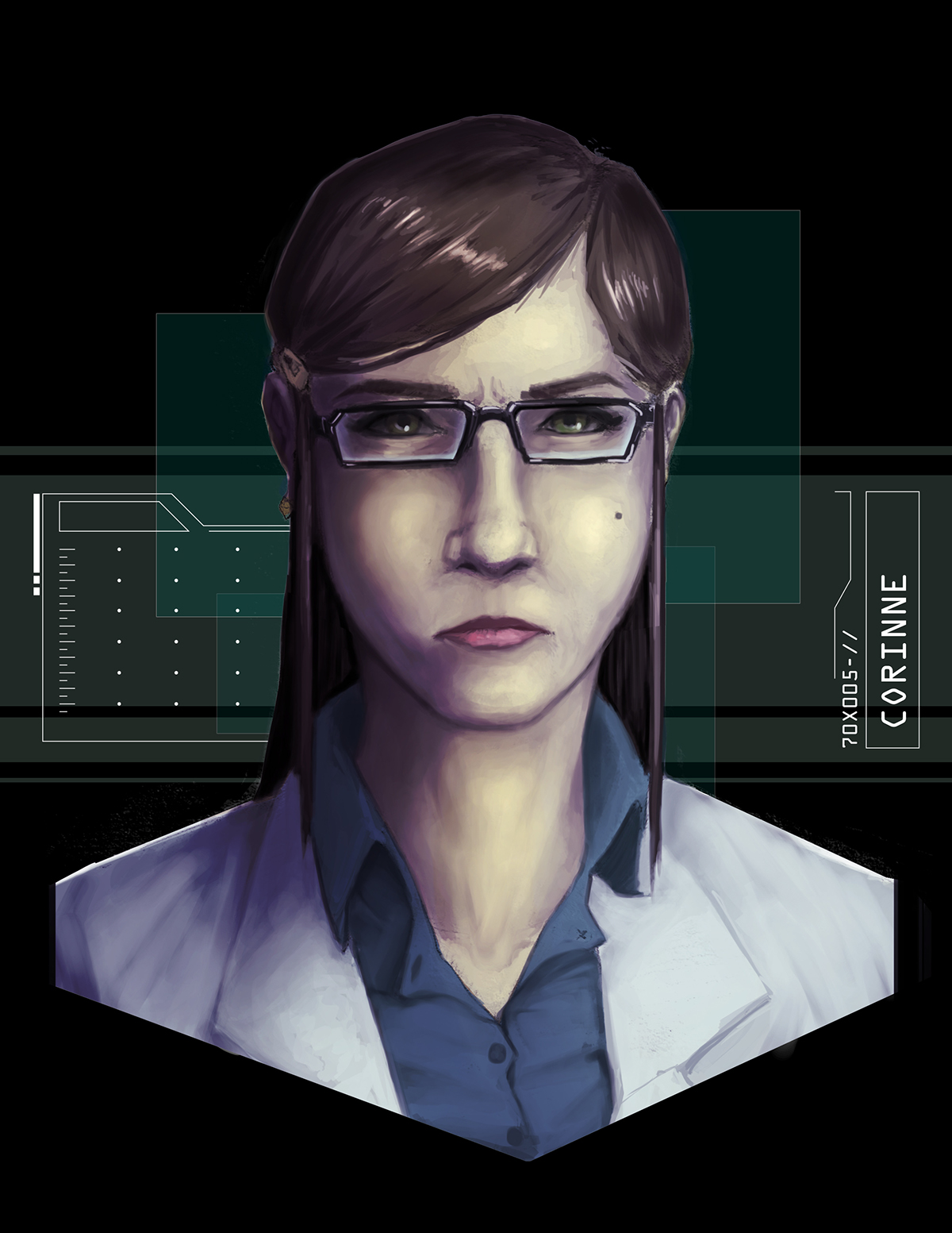 Character portrait concept design sci-fi Scientist