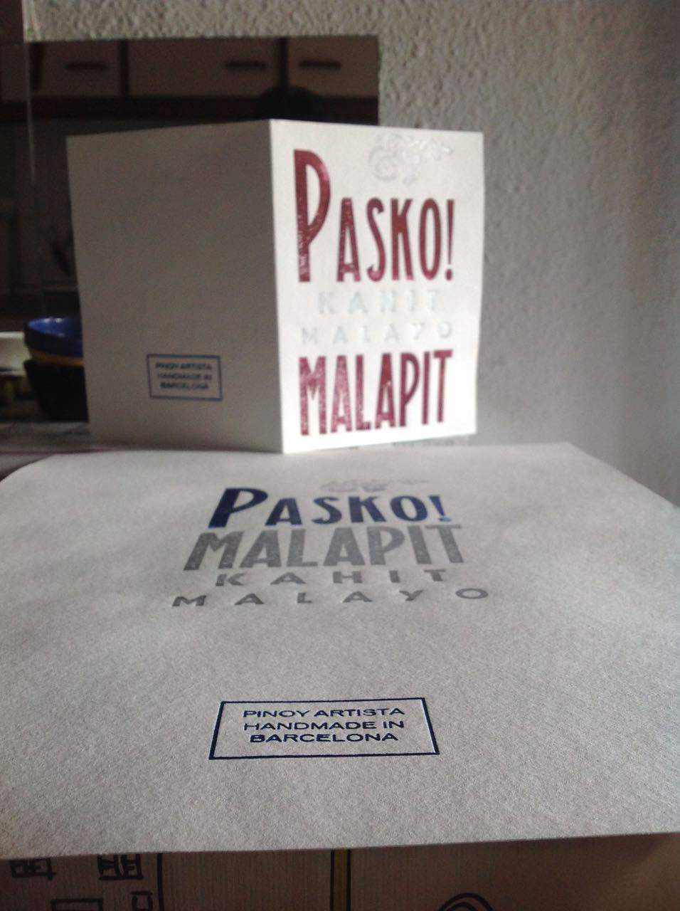 pinoyartista handmade in barcelona jose gamboa pasko Business Cards pinoy artista letterpress typesetting