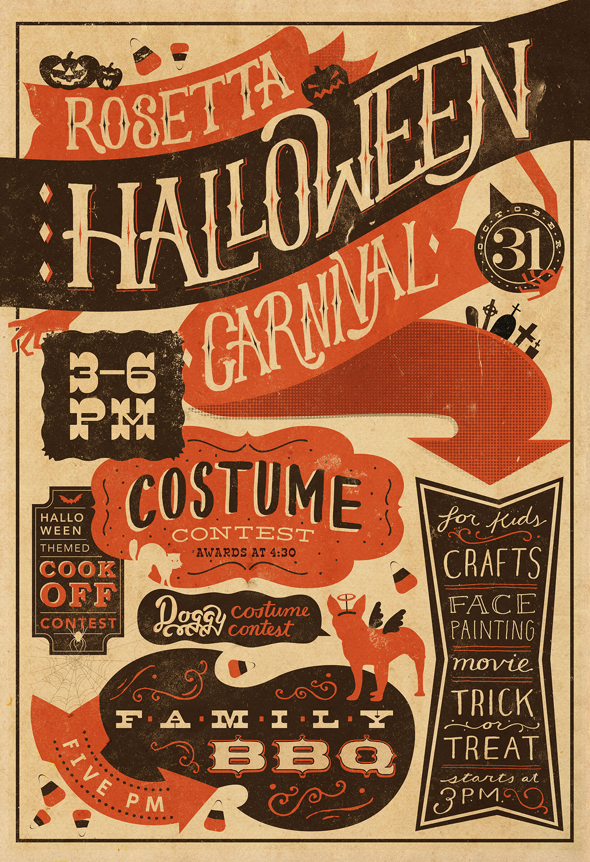 Halloween Carnival spooky vintage