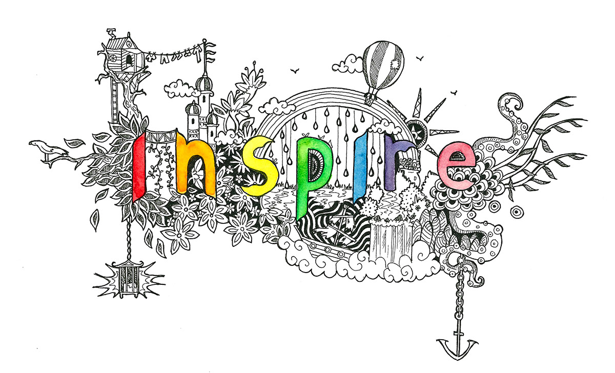 inspire doodle draw raindbow watercolour Nature Creativity inspiration