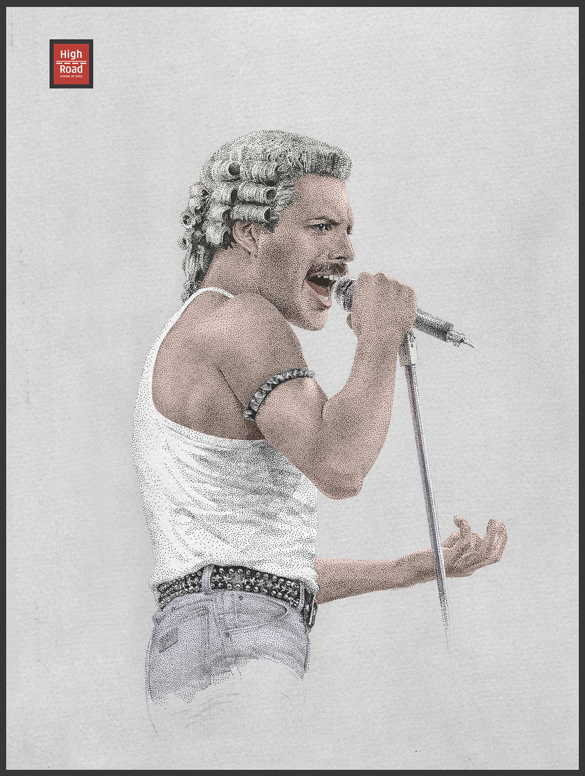 stippling Rotring technicalpen rock queen Metallica Freddie Mercury James Alan Hetfield Petr Chaikovskiy  rhcp flea dots