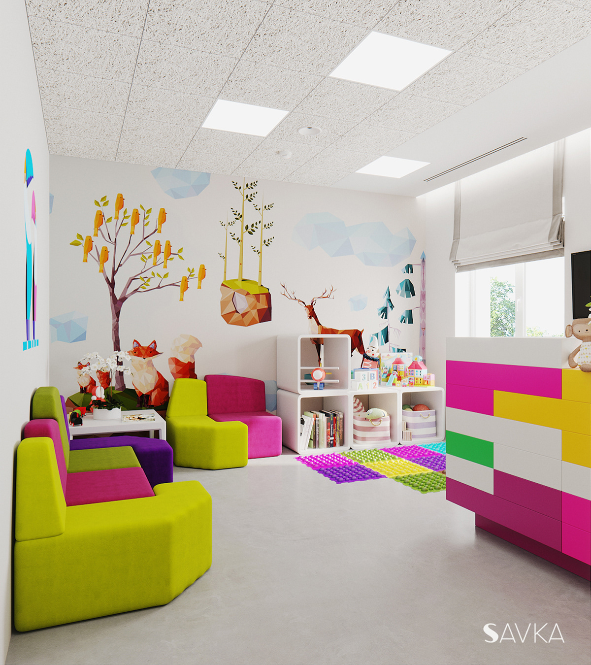 children`s clinic medical centre детская клиника медецинский центр дизайн детской клиники дизайн инерьера interior design 