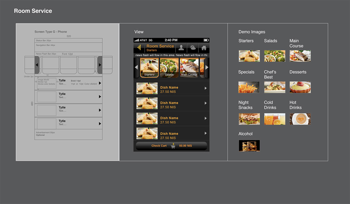 mobile  tablet user interface  Application hotel service
