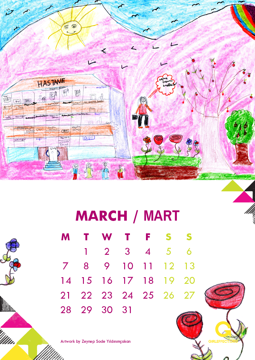 calendar design charity Girls Education