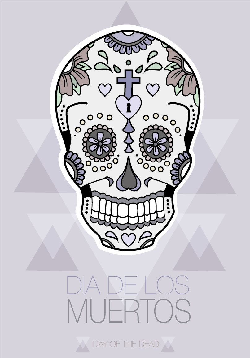 dia de los Poster Design skull skull design Minimalistic Poster Design