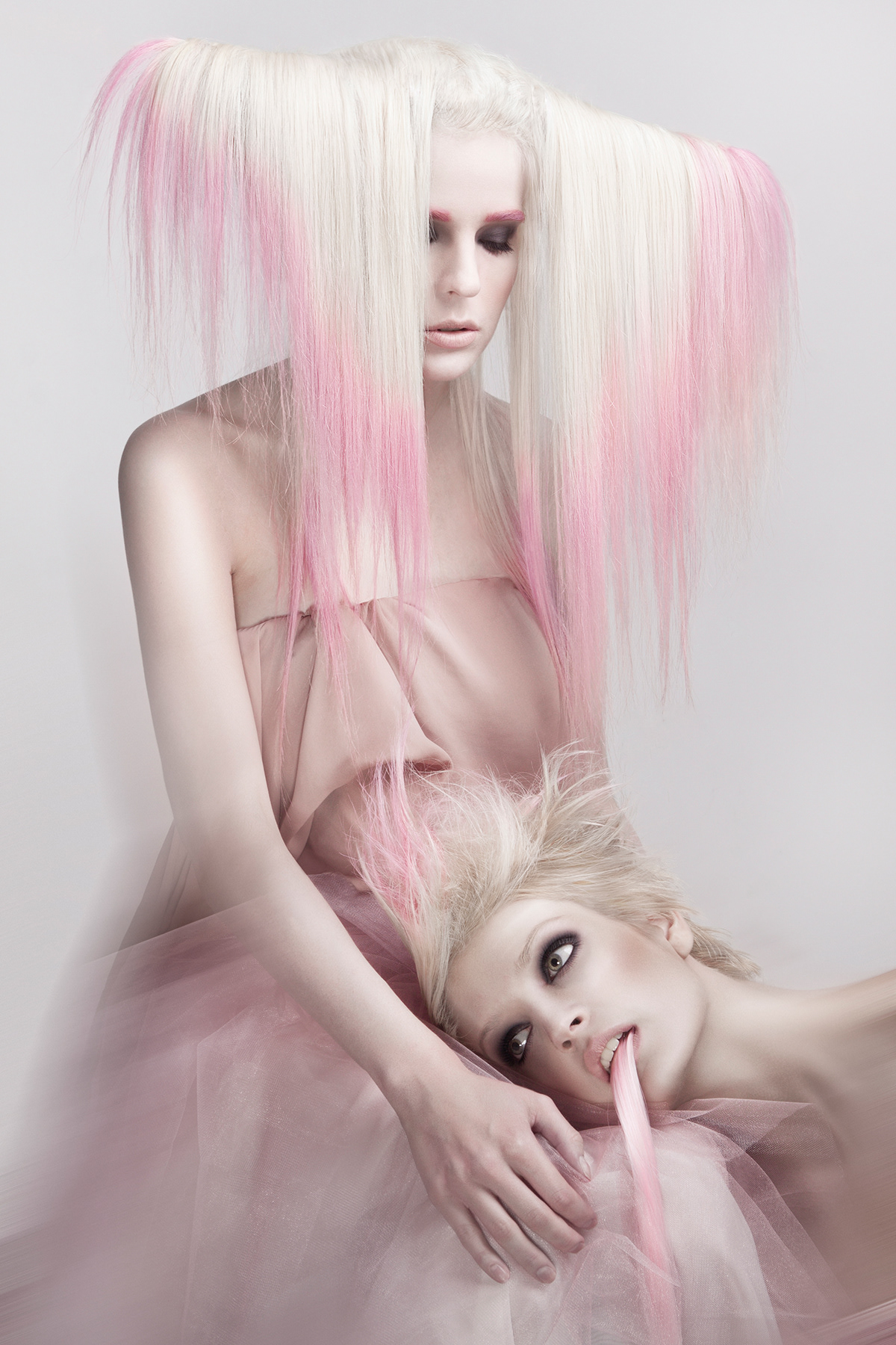 milica shishalica cotton pink manic panic blonde white hair hair hair design
