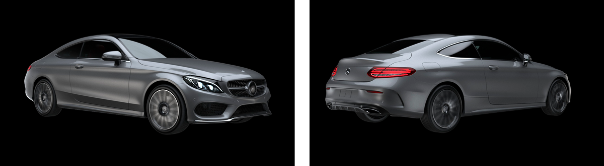 Mercedes Benz mercedes retouch retouching  3dsmax corona vray photoshop CClass