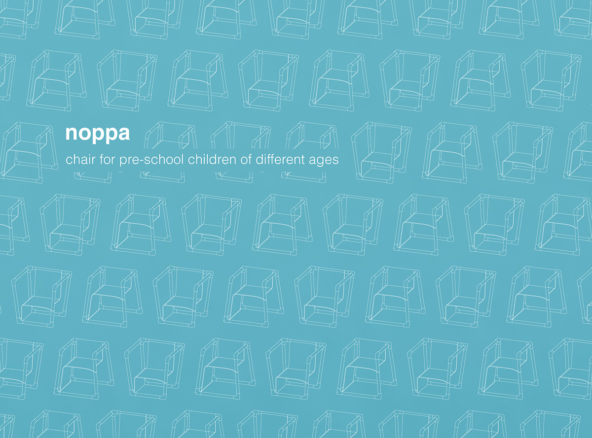 Noppa chair children product design  ergonomy colorful furniture design  game Playful