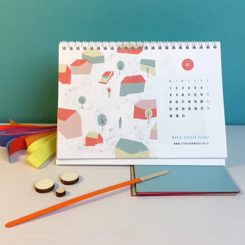 #calendar #2018 #studioarmadillo #illustration #productdesign #deskcalendar #graphicDesign