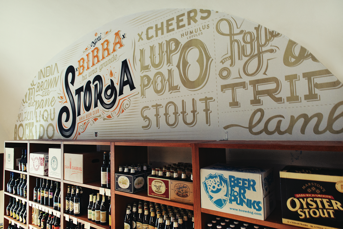 beer shop italian homebrewing typo handmade font